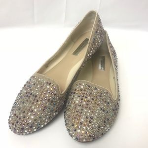 INC International Concepts Rhinestone Flats Sz 9